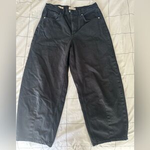 Universal Thread High Rise Easy Barrel Black Jeans
